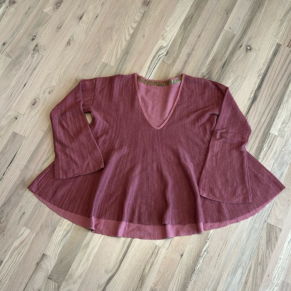 Free People Bell Sleeve Blouse